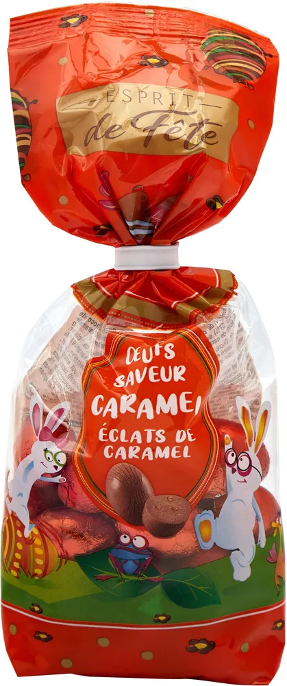 Œufs saveur caramel éclats de caramel