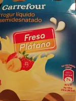 Yaourt à boire Saveur Fraise et Banane.