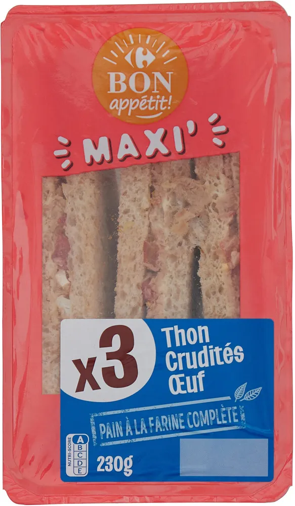 MAXI' x3 Thon Crudités Œuf
