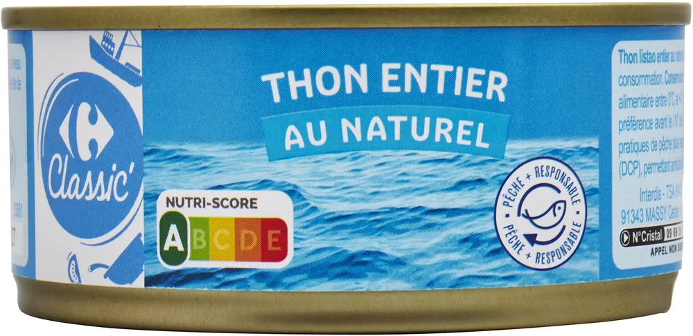 Thon entier au naturel