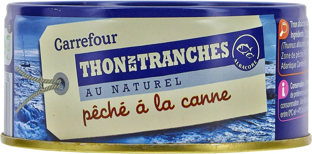 Thon albacore en TRANCHES Pêché à la canne