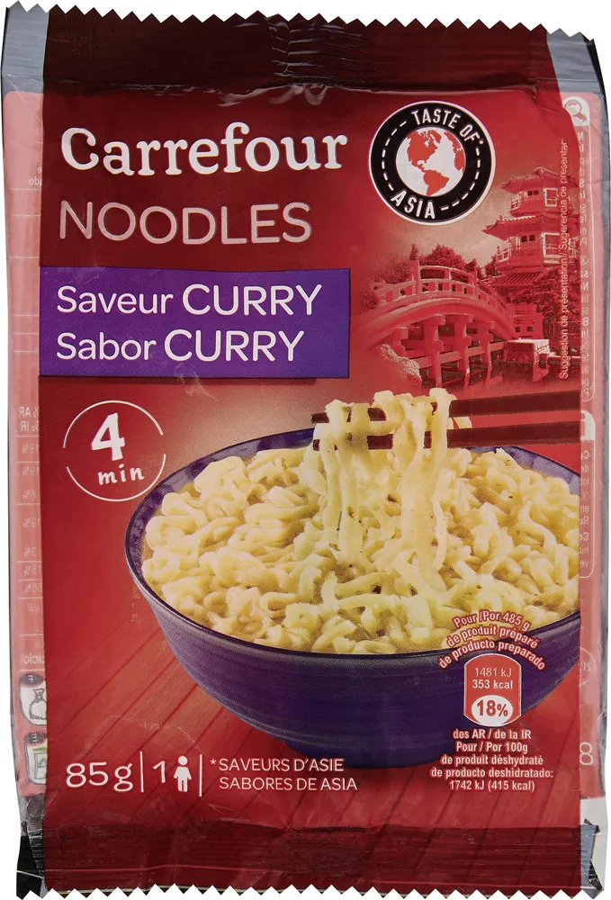 Noodles saveur curry