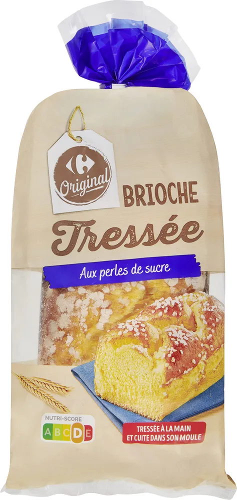 Brioche tressée aux perles de sucre