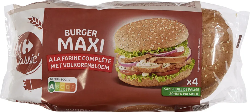 Burger maxi à la farine complète