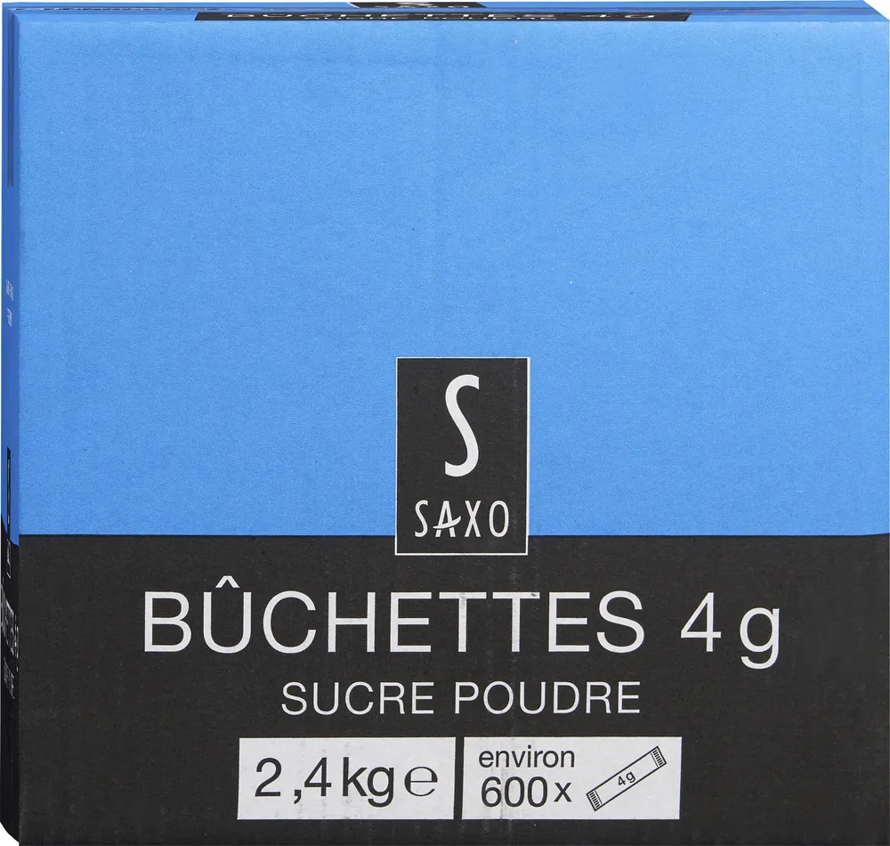 Bûchette sucre en poudre saxo 4g