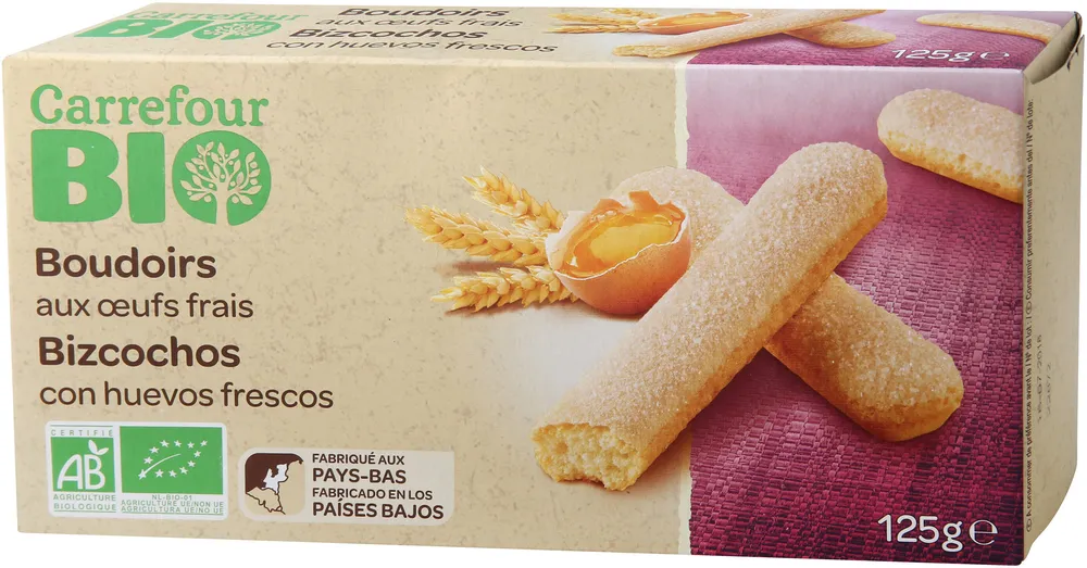 Bizcochos con huevos frescos