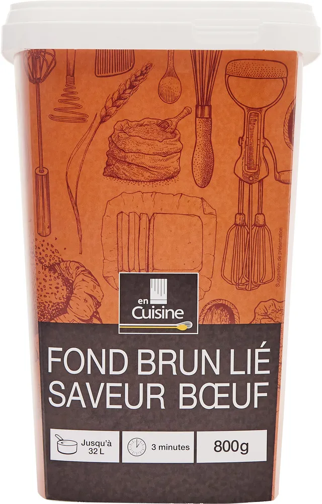 Fond brun lié saveur boeuf