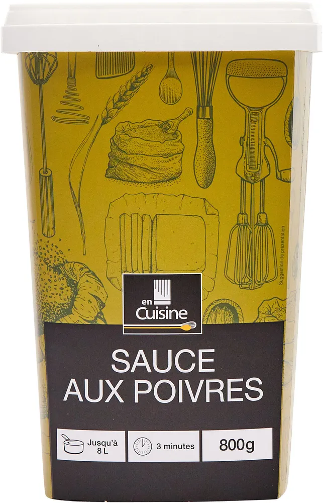 Preparation pour sauce aux poivres