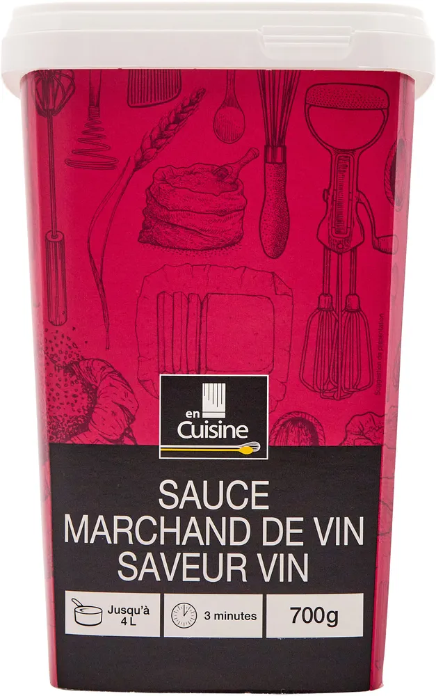 Preparation pour sauce marchand de vin saveur vin