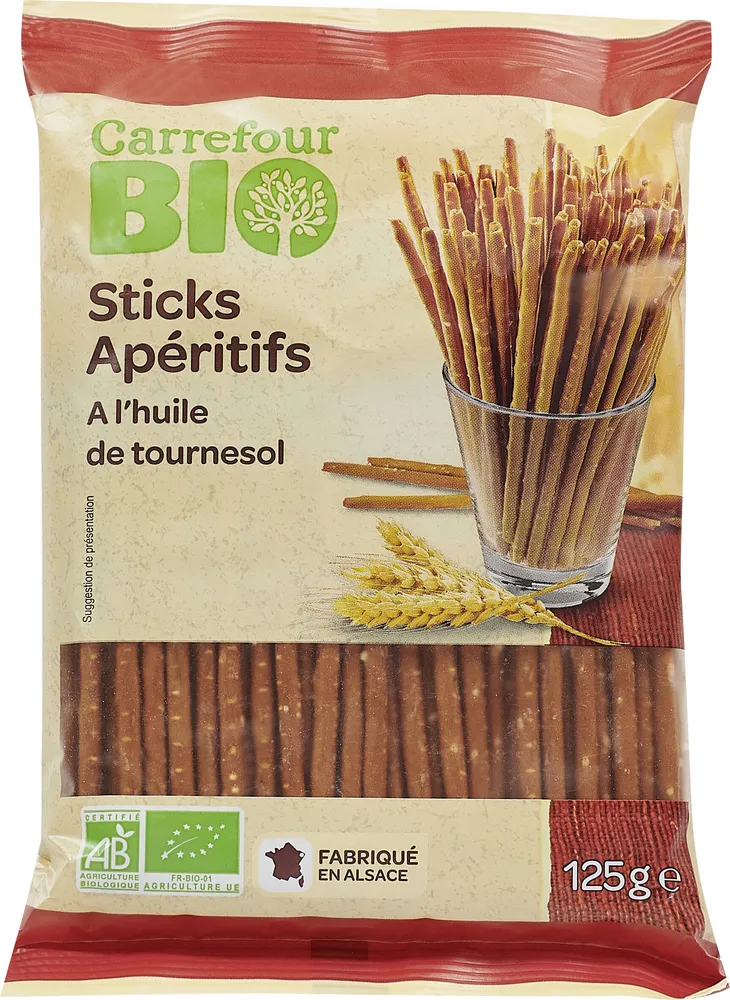 Sticks apéritifs à l huile de tournesol