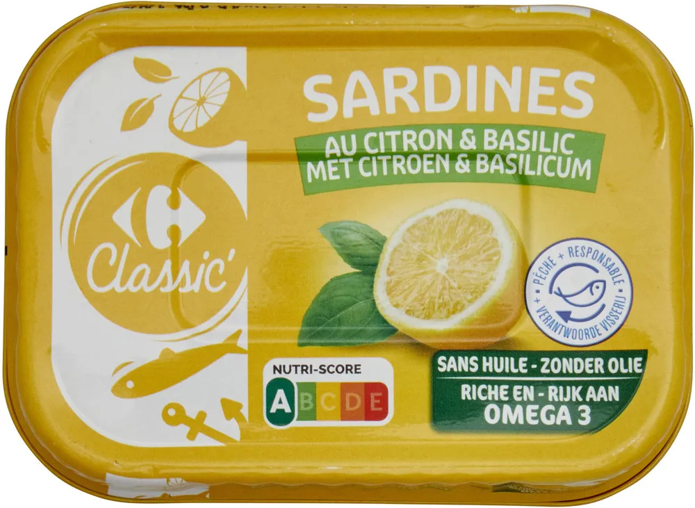 Sardines au citron & basilic