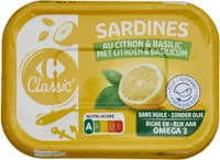 Sardines au citron & basilic