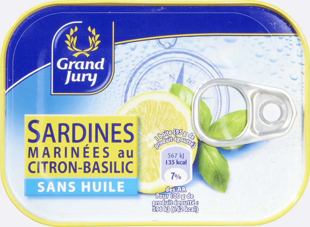 Sardines marinées au citron basilic