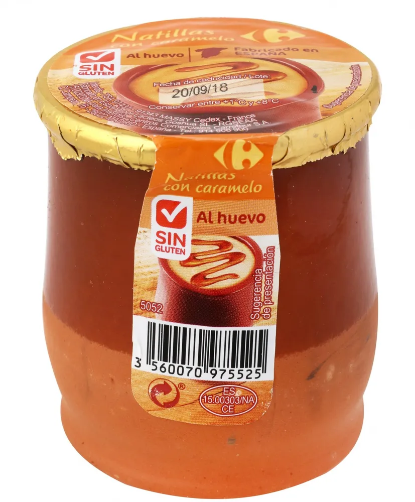 Natillas con caramelo al huevo