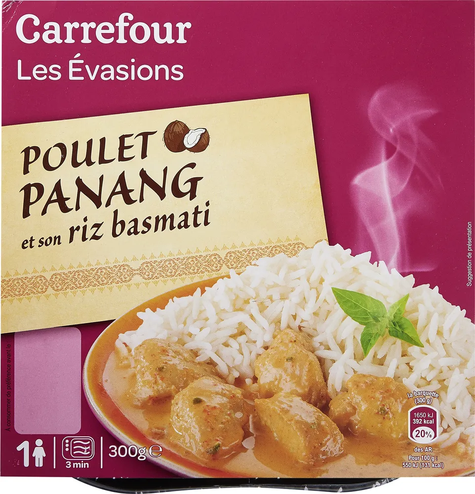 Poulet curry rouge & son riz basmati