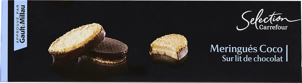 Meringués Coco sur lit de chocolat noir
