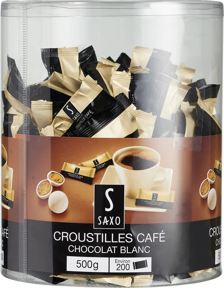 Croustilles cafe chocolat blanc