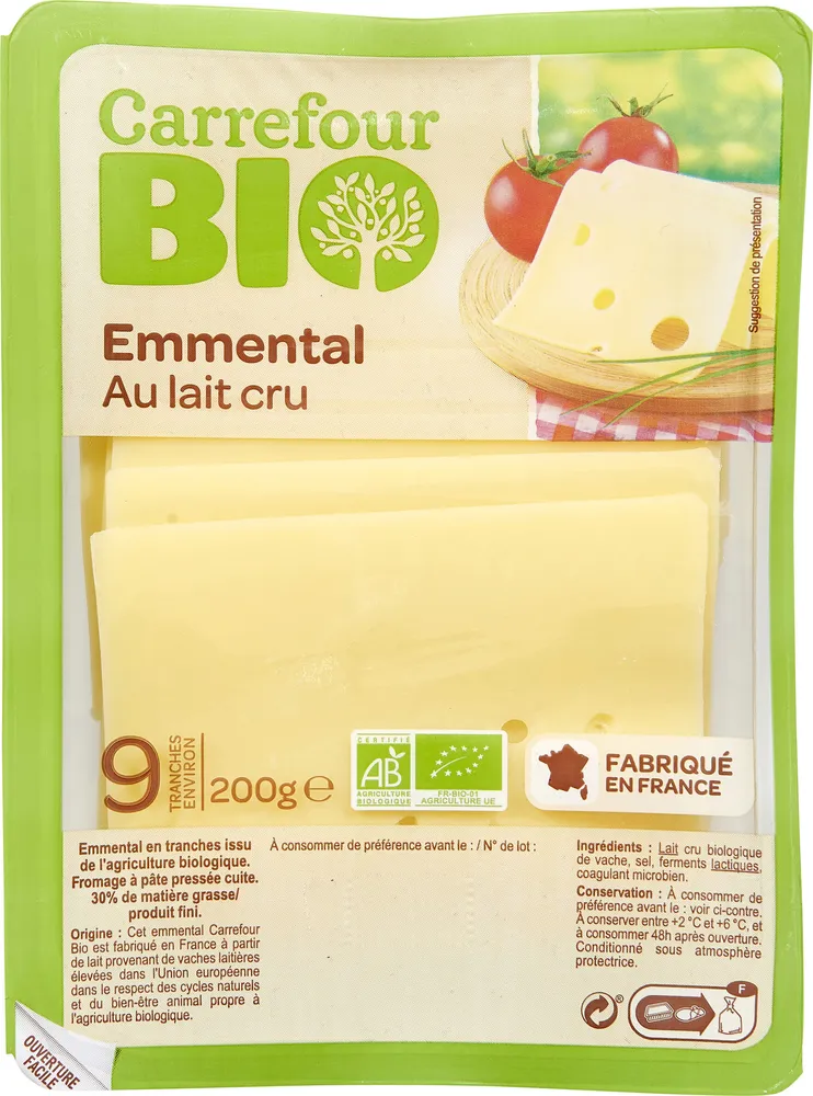 Emmental Tranches Au lait cru