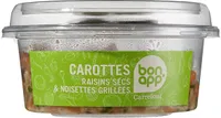 Carottes, Raisins Secs et Noisettes Grillées