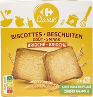 Biscottes goût brioché