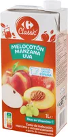 Zumo de melocotón, manzana y uva