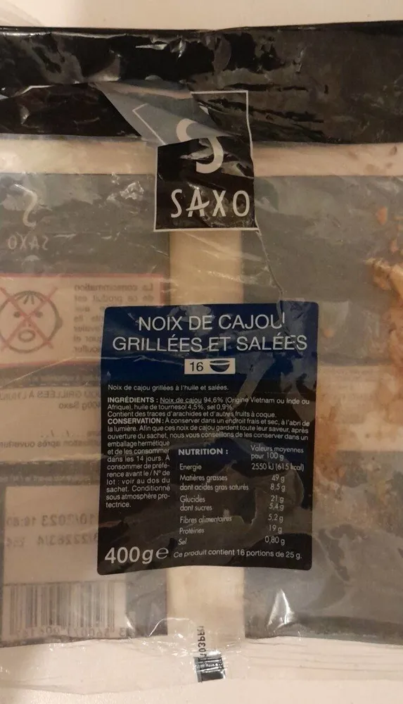 Noix de Cajoux grillées et salées