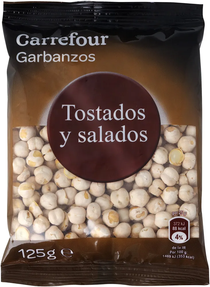 Garbanzos tostados y salados