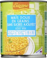 MAÏS DOUX EN GRAINS SANS SUCRES AJOUTES* *Contient des sucres naturellement présents.