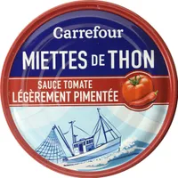 Miettes de thon sauce tomate légèrement pimentée