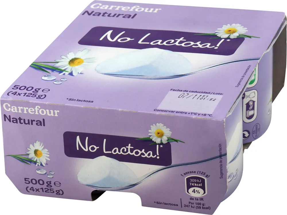 Yogur Natural Sin Lactosa