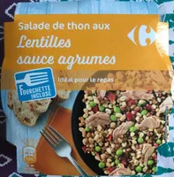 Salade de thon aux lentilles sauce agrumes
