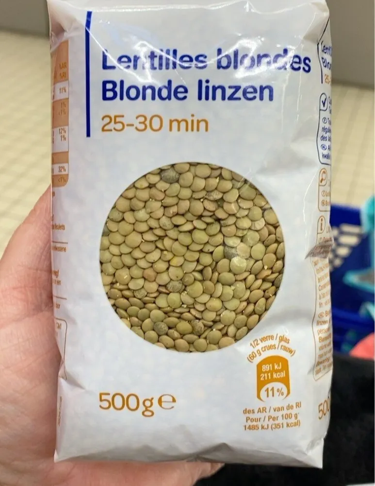 Lentilles blondes