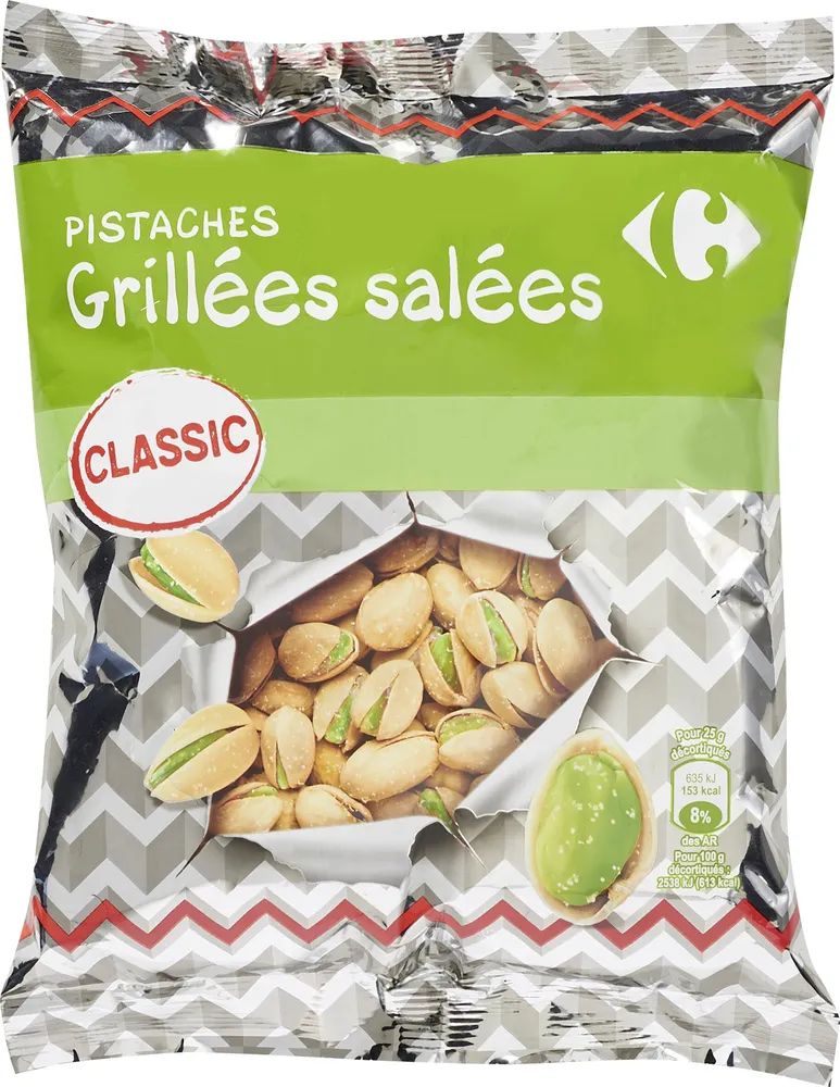 Pistaches grillées salées