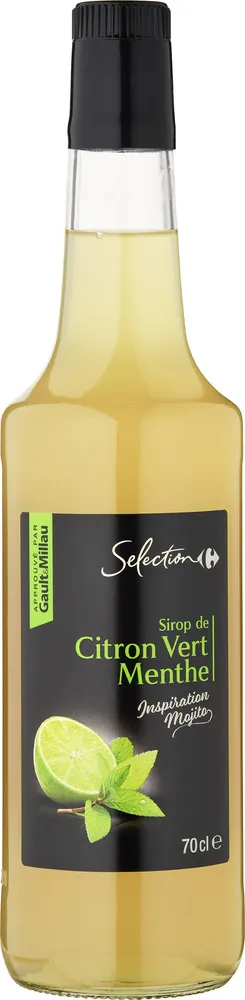 Sirop de citron vert menthe