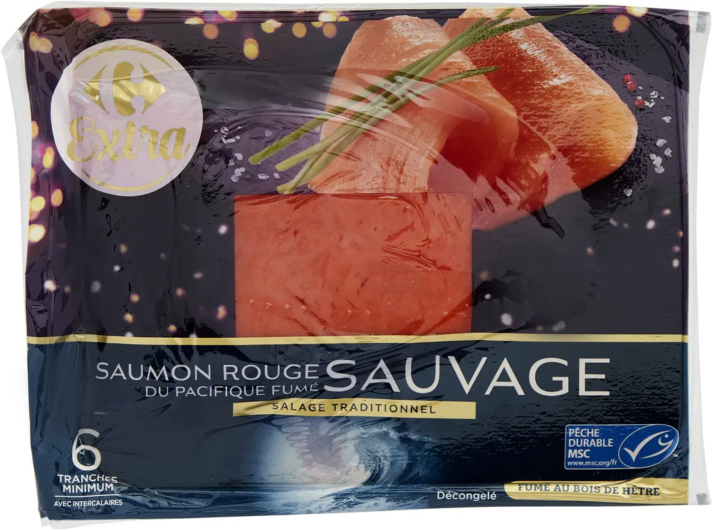 Saumon rouge du pacifique fumé sauvage*