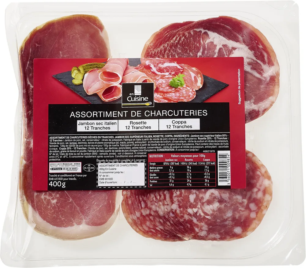 Assortiment de charcuteries