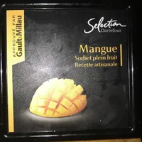 Mangue sorbet plein fruit