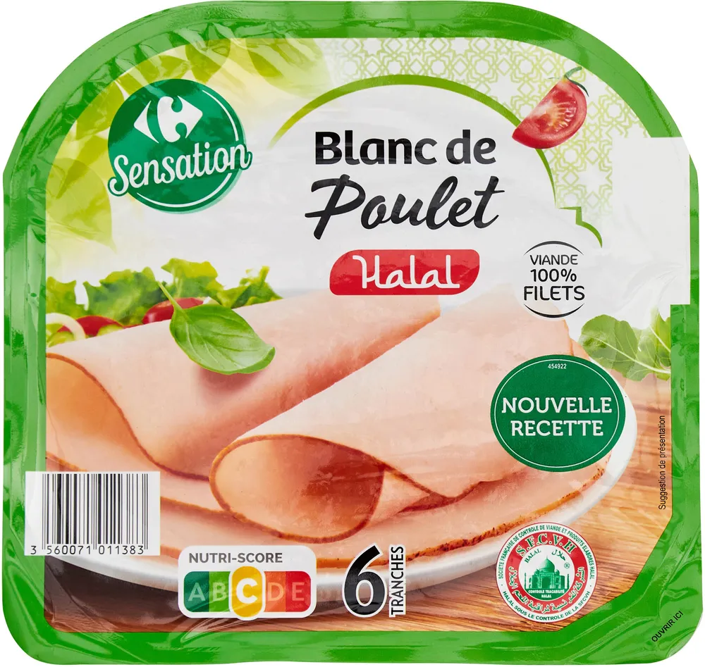 Blanc de Poulet Halal 6 tranches