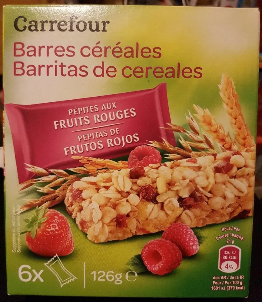 Barres céréales Pépites aux fruits rouges