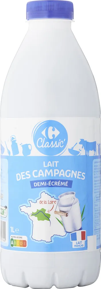 LAIT DES CAMPAGNES DEMI-ÉCRÉMÉ De France