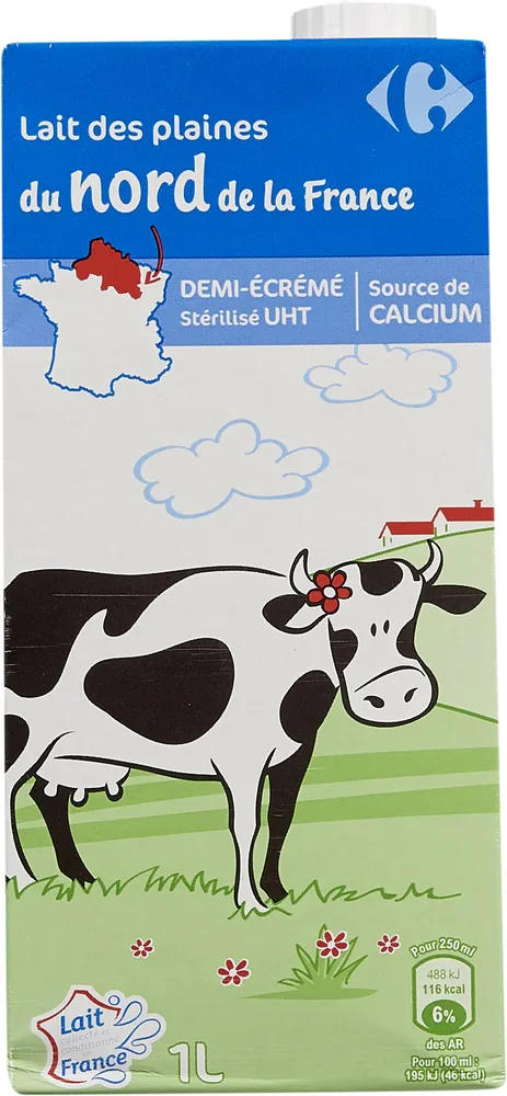 Lait des campagnes demi-écrémé