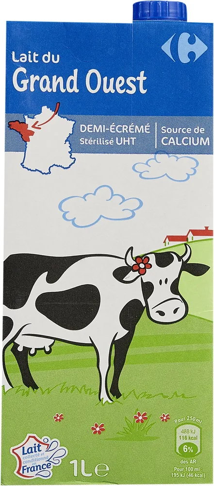 Lait des campagnes demi ecreme