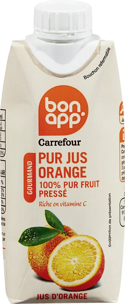 Bon app' pur jus orange pressée