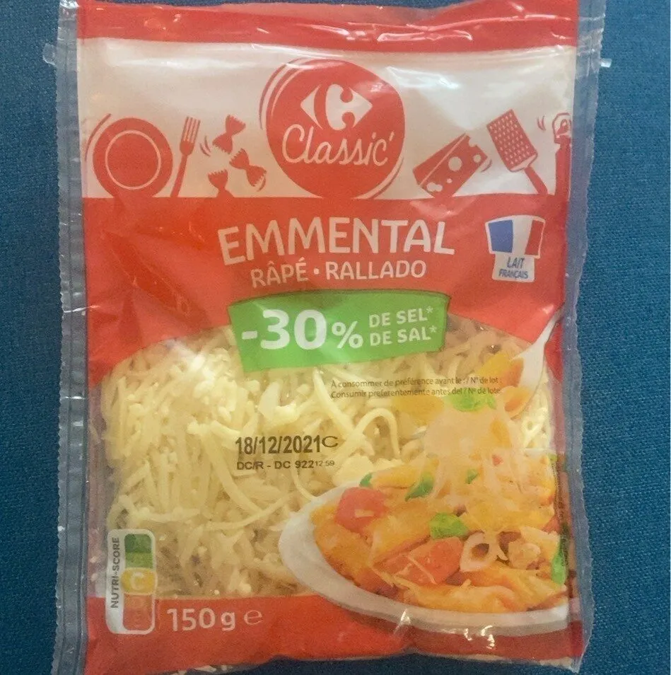 Emmental Râpé -30% de sel