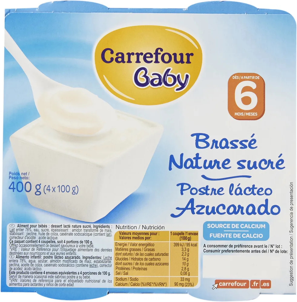 Brassé nature sucré