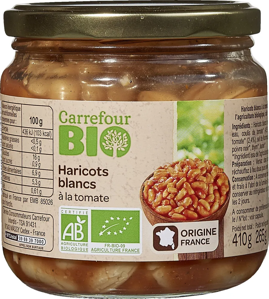 Haricots blancs a la tomate