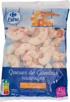 Queues de gambas sauvages