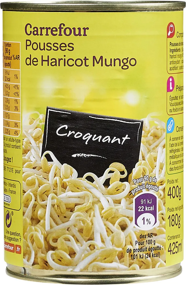 Pousses de haricot Mungo - Croquant