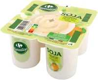 Postre de soja sabor mandarina y lima