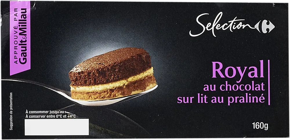 ROYAL CHOCOLAT sur lit de praliné